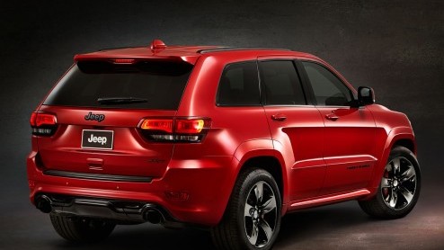 Jeep zet de Grand Cherokee in de spotlights op de Autosalon van Parijs. Jeep presenteert een Red Vapor uitvoering op basis van de Grand Cherokee SRT met Hemi-V8.
