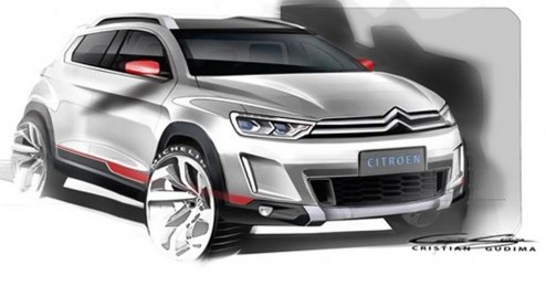 Citron plaagt met enkele designschetsen van een kleine crossover. De fabrikant neemt het studiemodel mee naar de Beijing Motor Show, alwaar Citron ook een grote crossover zal presenteren.