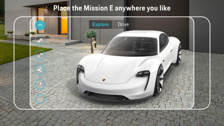 Porsche heeft een app ontwikkeld rondom de Mission E