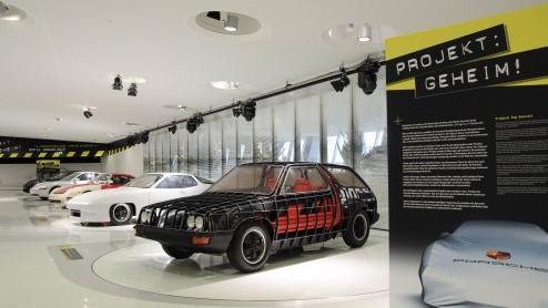 Porsche Museum Stuttgart toont expositie Top Secret met experimentele Porsches, concept cars en prototypes.