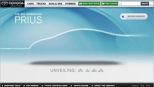 Volgend jaar introduceert Toyota de nieuwe generatie Prius. Het hybridewonder debuteert op de Detroit Auto Show in januari. Om alle genteres- seerden alvast lekker te maken is er nu een micro-site ge