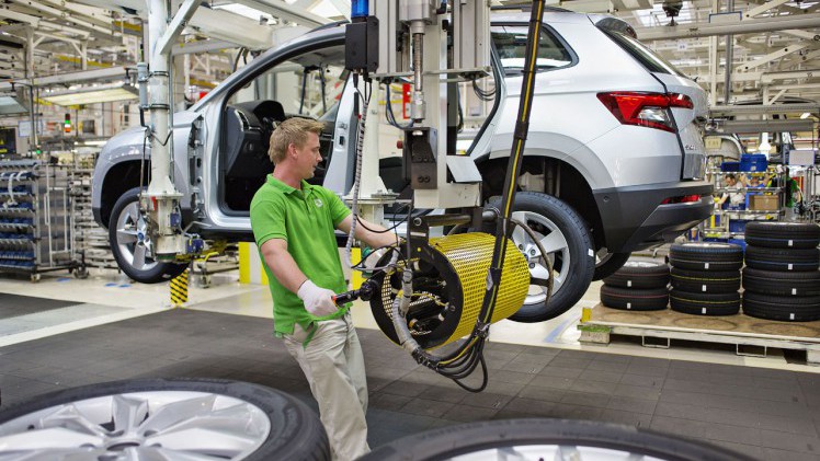 De productie van de nieuwe Skoda Karoq is op 26 juli 2017 van start gegaan in Kvasiny.