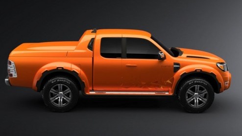 Een oranje Ford kan er maar n zijn, de Ford Focus ST. Of toch niet? In Thailand presenteert Ford een studiemodel van de nieuwe Ranger die aardig onder handen is genomen: de Ranger Max Concept.