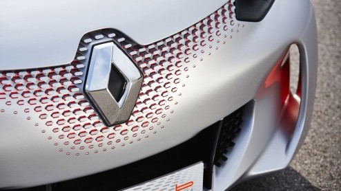 Op de Autosalon van Parijs toont Renault deze Eolab. Het studiemodel past naadloos in het project 2 l/100 km-auto voor iedereen met een verbruik van slechts 1 l/100 km.