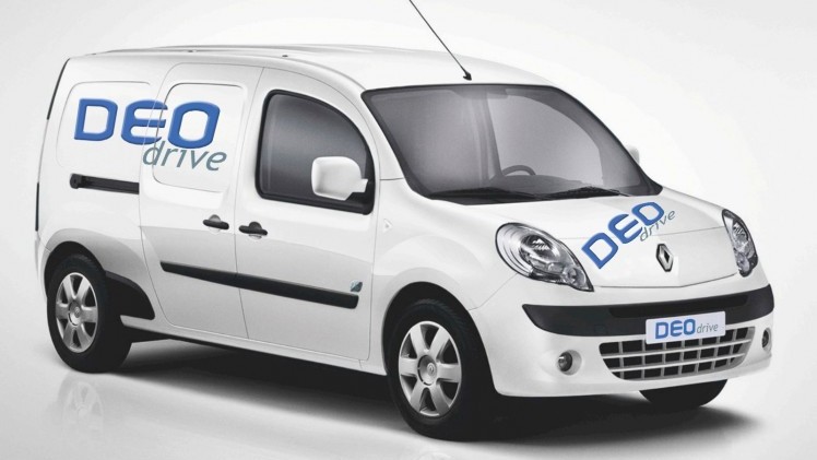 Renault Kangoo Z.E bedrijfswagen op waterstof dankzij FCEV range extender. De auto is onthuld door DEOdrive en kost 55.000 euro exclusief BTW.