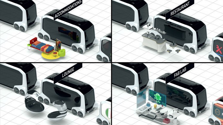 Toyota ontwikkelt met partners een autonoom rijdende stadsbesteller, de e-Palette.