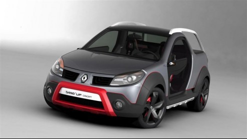 Renault toont op de autotentoonstelling in Brazili de Sandup concept. Je kunt deze creatieve uitspatting, op basis van de Sandero Stepway, plaatsen als een 2+2 coupe-cabriolet, waarbij je met flexib