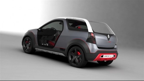 Renault toont op de autotentoonstelling in Brazili de Sandup concept. Je kunt deze creatieve uitspatting, op basis van de Sandero Stepway, plaatsen als een 2+2 coupe-cabriolet, waarbij je met flexib