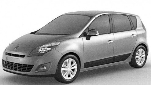 Nu de Renault Megane een feit is, kan ruimteversie Scenic niet achterblijven. Inmiddels zijn de eerste afbeeldingen gelekt op het internet. Hij krijgt zoals verwacht het nieuwe familiegezicht mee, de