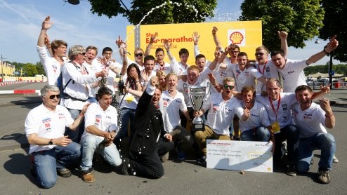 In de Shell Eco-marathon 2014 kon het winnende voertuig van studententeam H2A voor nog geen 22 euro aan elektriciteit de wereld rond rijden.