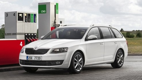 De Skoda Octavia krijgt ook de beschikking over een bivalente motor. De Octavia G-TEC kan uit de voeten met zowel benzine en aardgas (CNG) als brandstof.