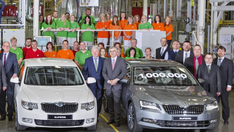 Skoda produceerde sinds 2001 maar liefst 1 miljoen exemplaren van de grote Superb.