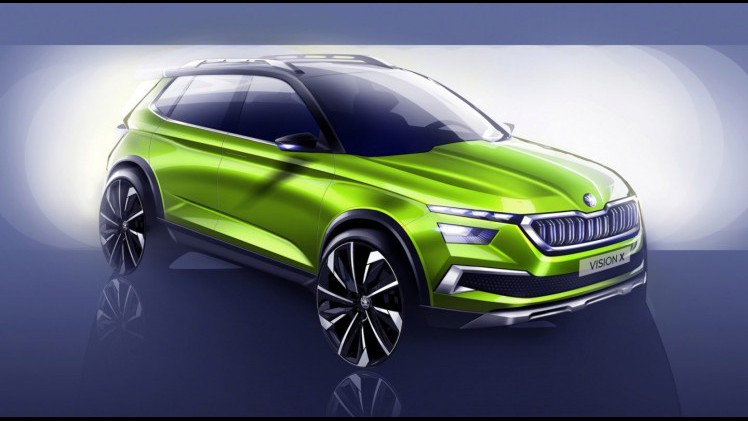 Skoda komt met een concept van een compacte SUV onder de Karoq, de Vision X Concept.