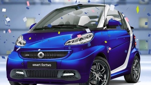 Smart fortwo BRABUS fan edition gekozen door het publiek. Introductie op smart times 2014.