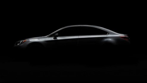 Subaru Legacy van 2015 krijgt vorm. Teaser! Update: Officieel beeld Subaru Legacy gelekt.