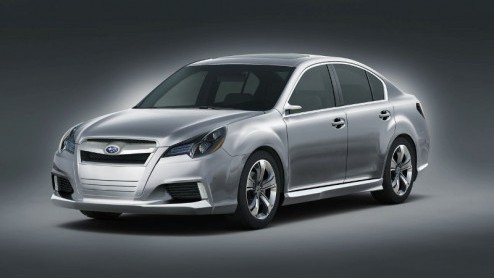 Hoe zou de nieuwe Subaru Legacy er ongeveer uit zien? Nou, zo! Er is een teaser van de nieuwe middenklasser de wereld in gestuurd, die volgende maand in Detroit moet worden gepresenteerd. Update: deta