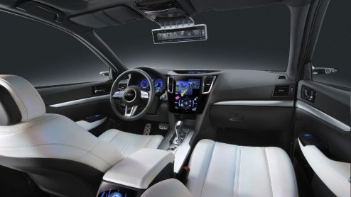 Hoe zou de nieuwe Subaru Legacy er ongeveer uit zien? Nou, zo! Er is een teaser van de nieuwe middenklasser de wereld in gestuurd, die volgende maand in Detroit moet worden gepresenteerd. Update: deta