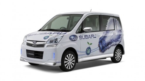 Subaru heeft een nieuw compact studiemodel ontwikkeld: de Subaru Plug-in Stella Concept. Het is een elektrisch aangedreven personenauto met lithium-ion accu's en plug-in technologie. Toekomstrijp?