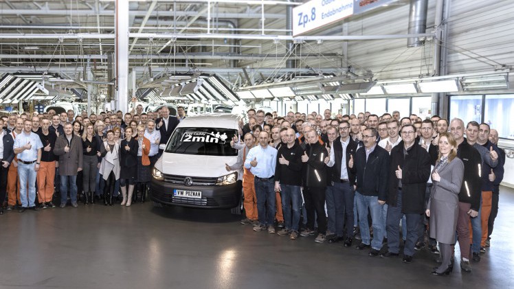 Volkswagen produceerde 2 miljoen Caddy's in 35 jaar tijd.