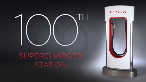 Tesla Supercharger netwerk breidt zich uit naar 100 snellaadstations.