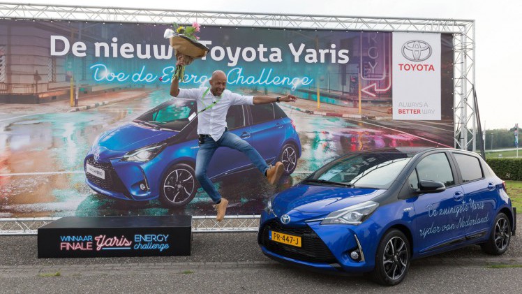 Toyota schreef een zuinigheids challenge uit voor de Yaris Hybrid, de winnaar is Brabander Michael Zitter.