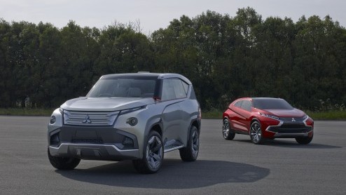 Concept cars Mitsubishi XR-PHEV, GC-PHEV en Concept AR ook naar Autosalon van Geneve 2014.