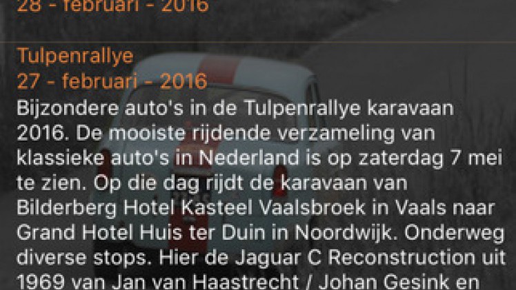 Blijf up to date van de Tulpenrallye en download de Tulpenrallye 2016 app voor je smartphone.