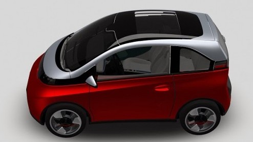 Vierpersoons city car Pininfarina gelekt voor de Autosalon van Geneve 2014.