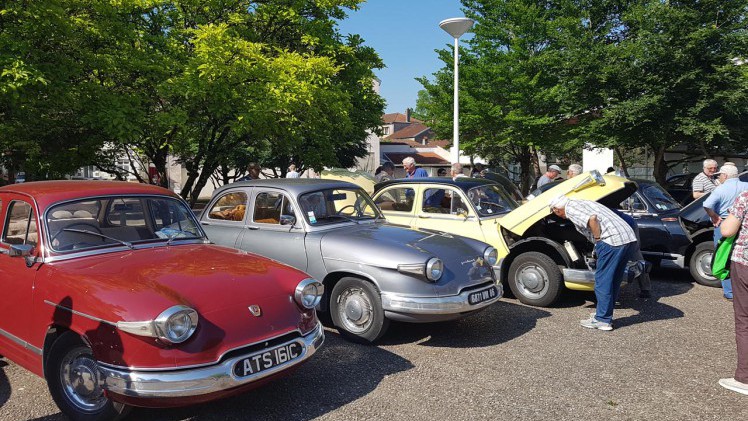 Zo'n vijftig exemplaren van het midden jaren zestig verdwenen automerk Panhard kwamen afgelopen weekend samen in Frankrijk.