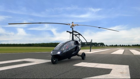 Pal-V One is een vliegende auto. Eind 2014 in de verkoop, levering medio 2016.