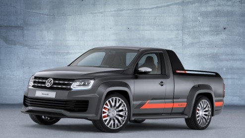 Volkswagen Amarok Power met 3.0 TDI V6 272 pk en 5000 Watt audio-installatie voor DJ naar Wrthersee 2014.