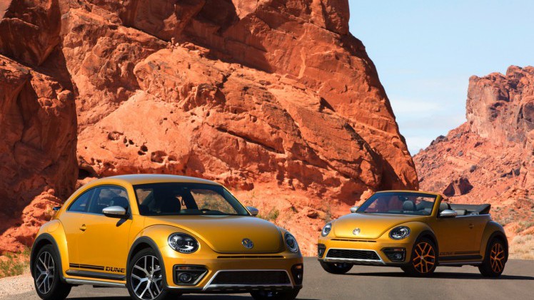 Volkswagen Beetle Dune toch naar Nederland. Het is een extra stoere uitvoering met verhoogde rijhoogte.