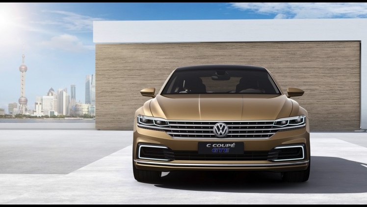 Volkswagen C Coup GTE is een studiemodel van vijf meter, een voorproefje van nieuwe sedans die Volkswagen in de planning heeft, waaronder een Phaeton.
