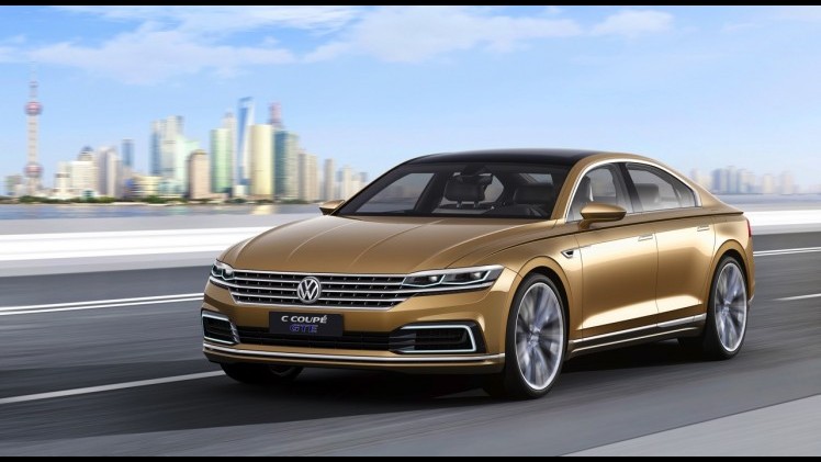 Volkswagen C Coup GTE is een studiemodel van vijf meter, een voorproefje van nieuwe sedans die Volkswagen in de planning heeft, waaronder een Phaeton.