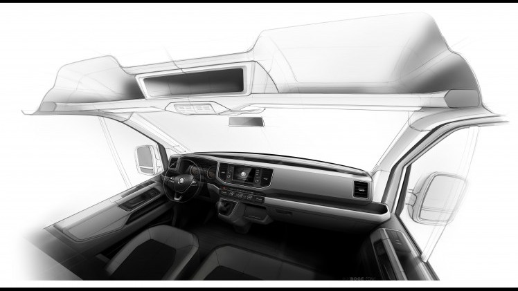 Nieuwe Volkswagen Crafter krijgt interieur, veiligheid en luxe van een personenauto. in de herfst van 2016 komt de bedrijfswagen op de markt, compleet met nieuwe motoren.