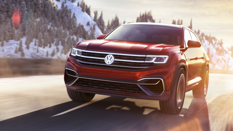 Volkswagen toont in New York de Atlas Sportcross Concept, een auto die volgend jaar in de Amerikaanse fabriek gebouwd gaat worden.