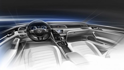 Volkswagen laat op de autoshow van Beijing een voorproefje zien van een vierdeurs coup in het segment van de Jetta en Golf. De Duitsers dopen het studiemodel heel logisch tot New Midsize Coup.