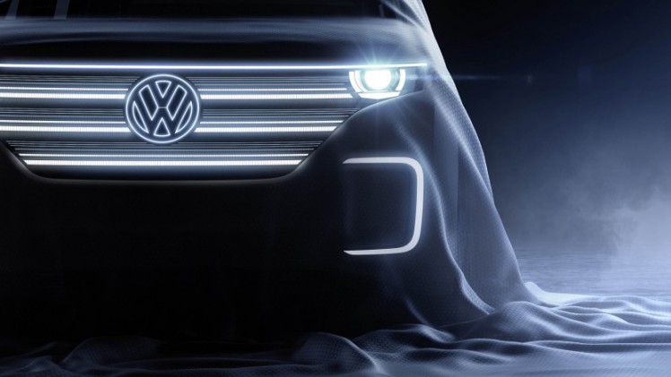 Volkswagen toont nieuw studiemodel met elektrische aandrijving op CES Las Vegas 2016.