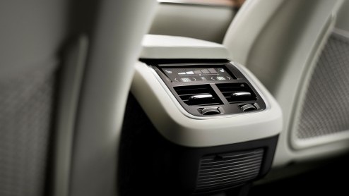 Blik op interieur nieuwe Volvo XC90, die eind augustus officieel wordt gepresenteerd.