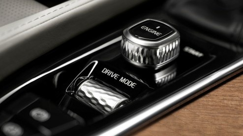 Blik op interieur nieuwe Volvo XC90, die eind augustus officieel wordt gepresenteerd.