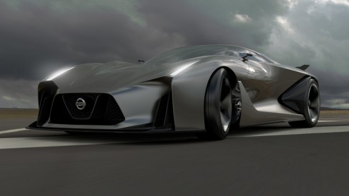 Nissan Concept 2020 Vision Gran Turismo blikt vooruit naar een Nissan superauto van de toekomst. Het virtuele model is vanaf juli te rijden in Gran Turismo 6.