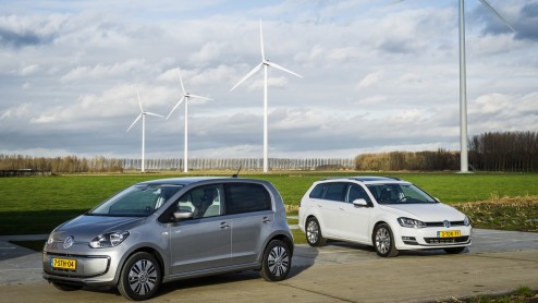 Volkswagen e-Up abonnement: voor 495 euro per maand een elektrische Up rijden inclusief onderhoud, verzekering, een vakantieauto en 10.000 km groene stroom.