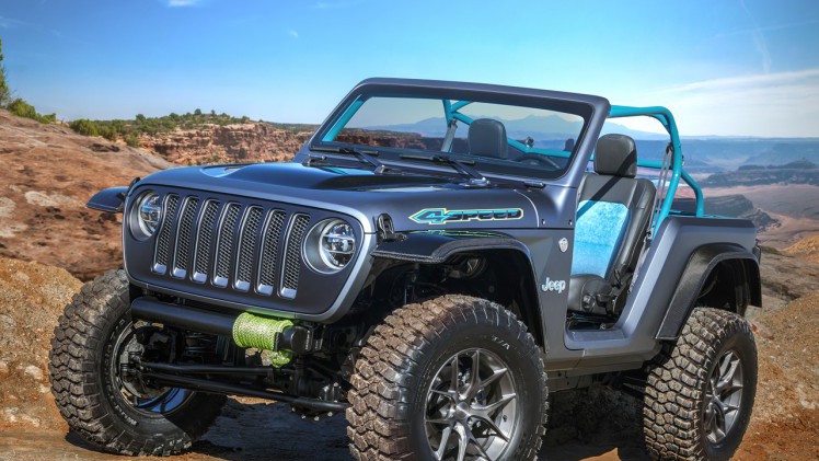 Jeep presenteert traditioneel rond Pasen zeven opgeleukte modellen, deze keer van de Wrangler, Renegade en oude Wagoneer.