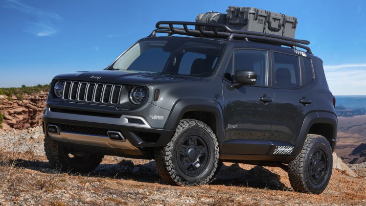 Jeep presenteert traditioneel rond Pasen zeven opgeleukte modellen, deze keer van de Wrangler, Renegade en oude Wagoneer.
