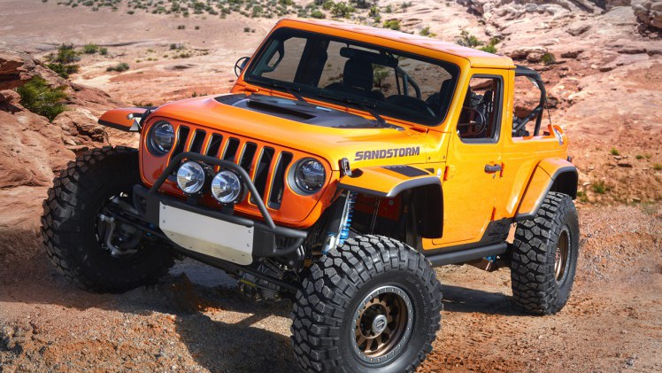 Jeep presenteert traditioneel rond Pasen zeven opgeleukte modellen, deze keer van de Wrangler, Renegade en oude Wagoneer.