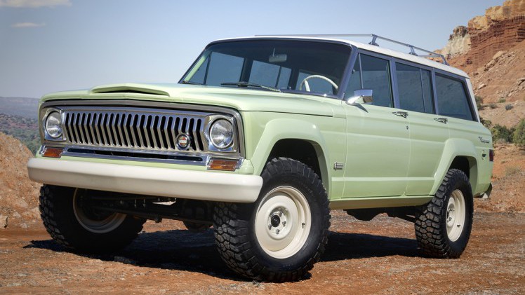 Jeep presenteert traditioneel rond Pasen zeven opgeleukte modellen, deze keer van de Wrangler, Renegade en oude Wagoneer.