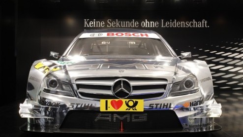 Mercedes-Benz doet volgend jaar mee aan de DTM-toerwagenserie met de nieuwe C-Klasse Coup. Michael Schumacher en Nico Rosberg hebben de auto onthuld op de IAA.