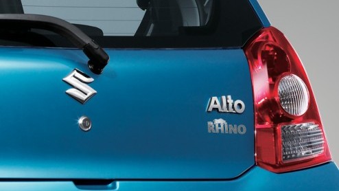 Suzuki zet een speciale uitvoering van de Alto in de online verkoop. De Alto Rhino kost rijklaar 9999 euro met drie jaar gratis onderhoud en mobiliteitsservice.