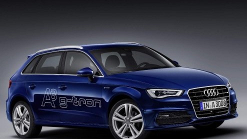 Eind dit jaar brengt Audi de A3 Sportback g-tron op de markt, die zowel op benzine, aardgas als Audi e-gas kan rijden.