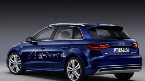 Eind dit jaar brengt Audi de A3 Sportback g-tron op de markt, die zowel op benzine, aardgas als Audi e-gas kan rijden.